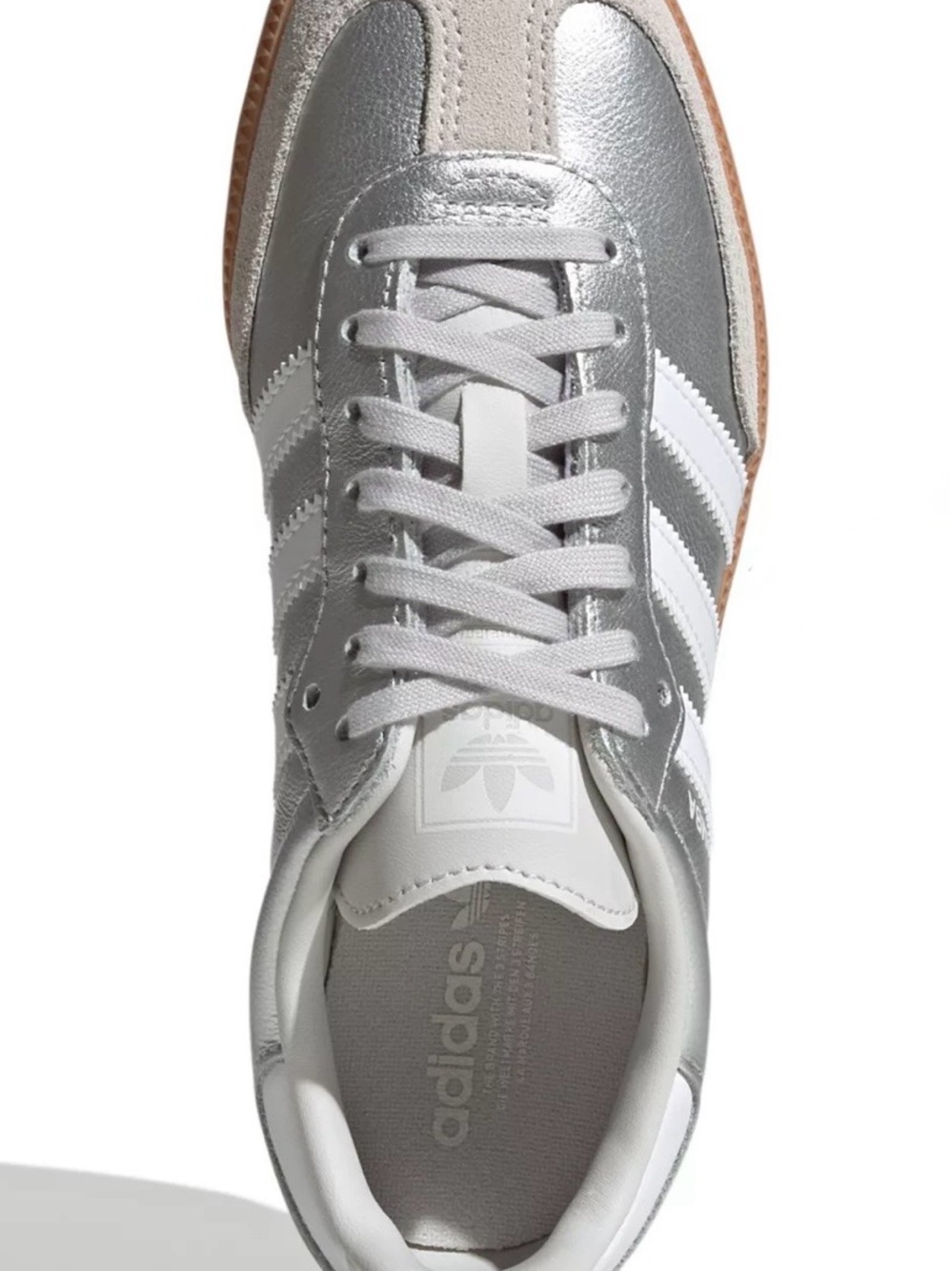adidas Originals Silver, White and Gum-Soled Women's Sneakers - Picture 5 of 9